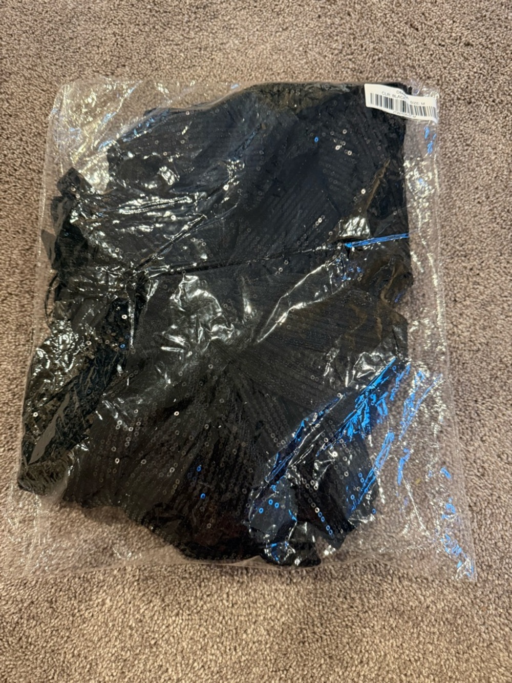 Lulu's Black Sequin Strapless Bow Mini Dress - Picture 2 of 3